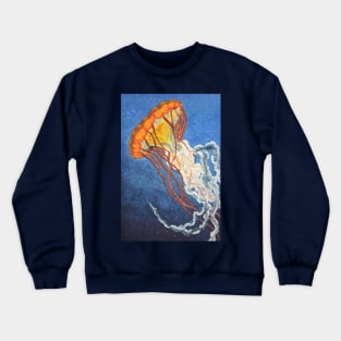 Watercolor Jellyfish Crewneck Sweatshirt